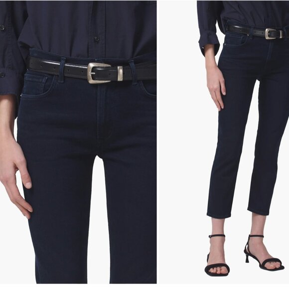 Citizens of Humanity Isola Crop Straight Leg Jeans (Chamber) - Picture 1 of 16